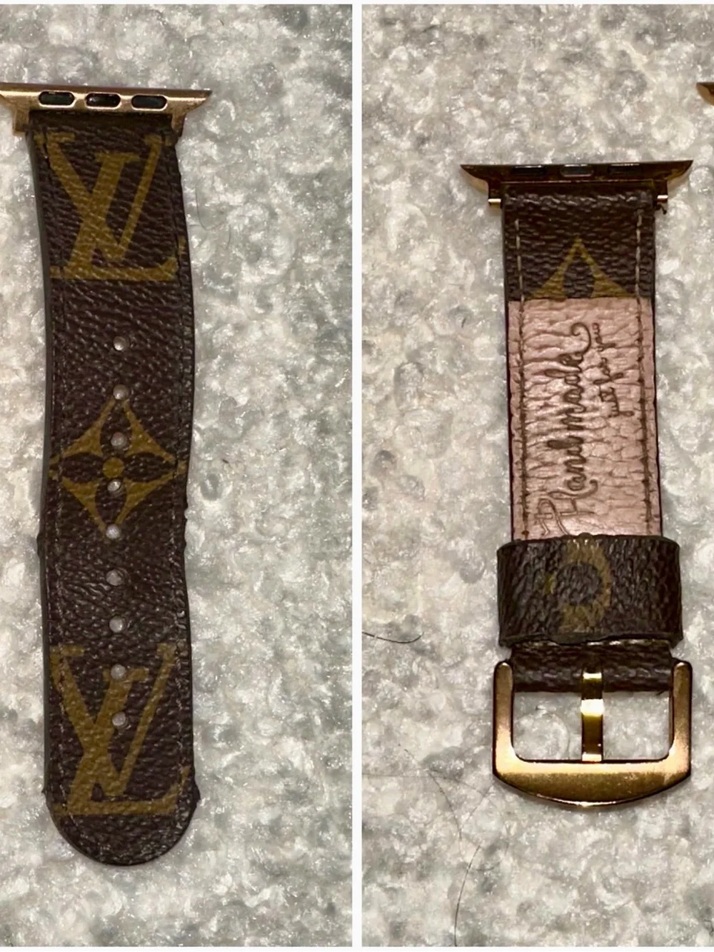 Apple Gold Smartwatch with Brown Leather Strap